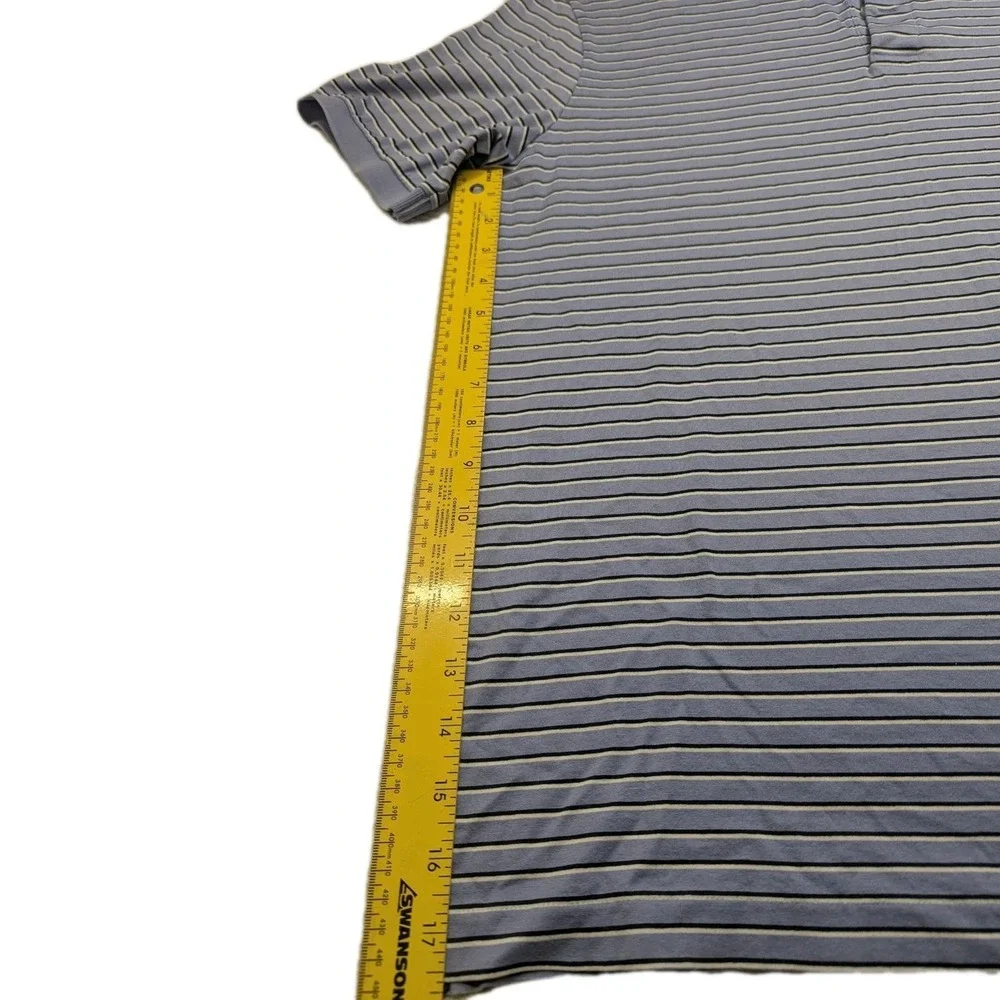 Polo Golf Ralph Lauren Pro Fit Polo‎ Shirt Men's L Blue Stripe Pima Cotton